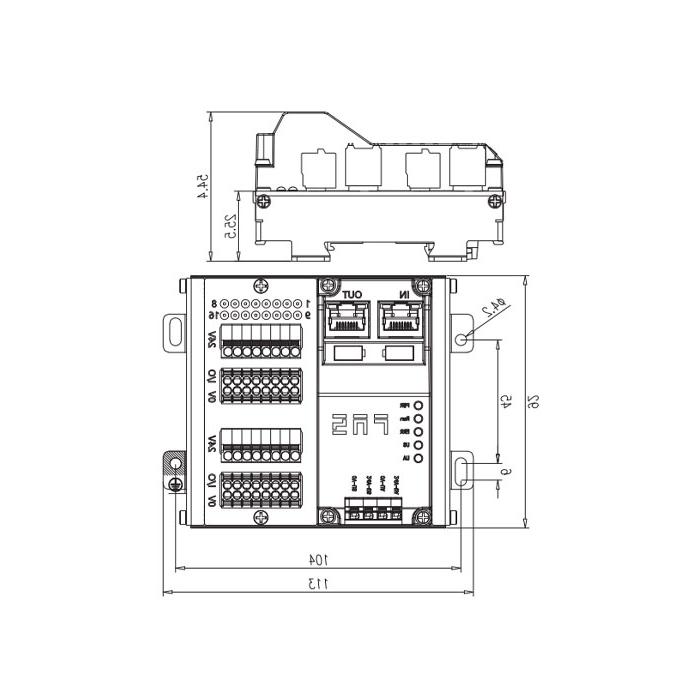 PROFINET协议，16DI/DO自适应配置，PNP型， RJ45网口，IP20远程模块，009A14